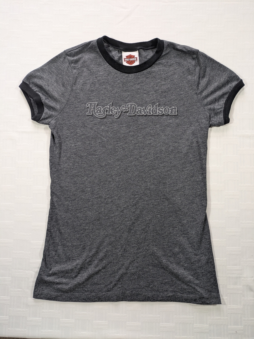 VTG Harley-Davidson Las Vegas Nevada Gray Ringer Tee Medium Made in USA